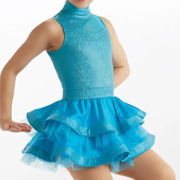 LIKE NEW WEISSMAN LA SALINAS GIRLS DANCE COSTUME LEOTARD SIZE SC - Picture 1 of 3